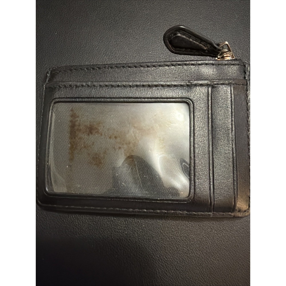 Authentic Coach Signature CC Logo Women's Card Holder/Key Coin Case, Smoke/Black - Picture 3 of 6